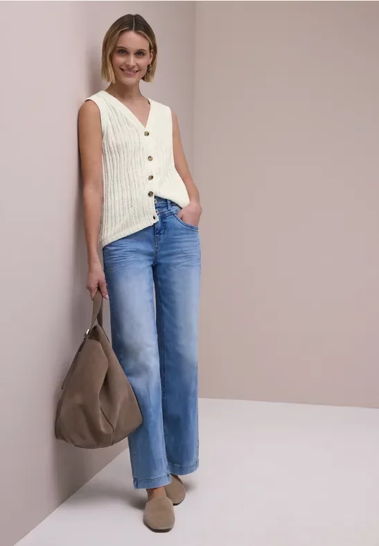 Street One Weste mit V-Neck und Knopfleiste