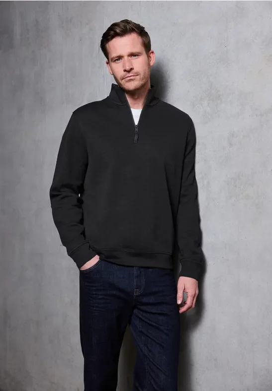 Piqué Troyer Sweatshirt