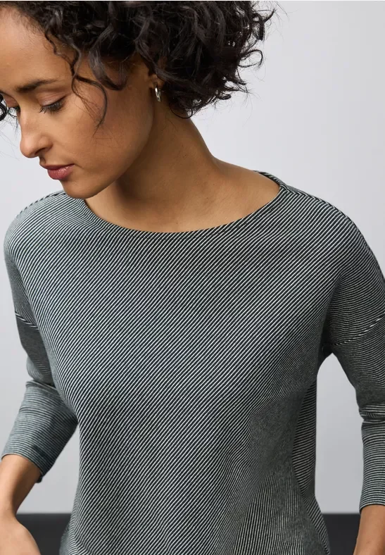 Shirt mit Rippstruktur