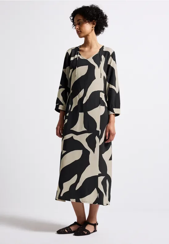 Gemustertes Midi-Kleid
