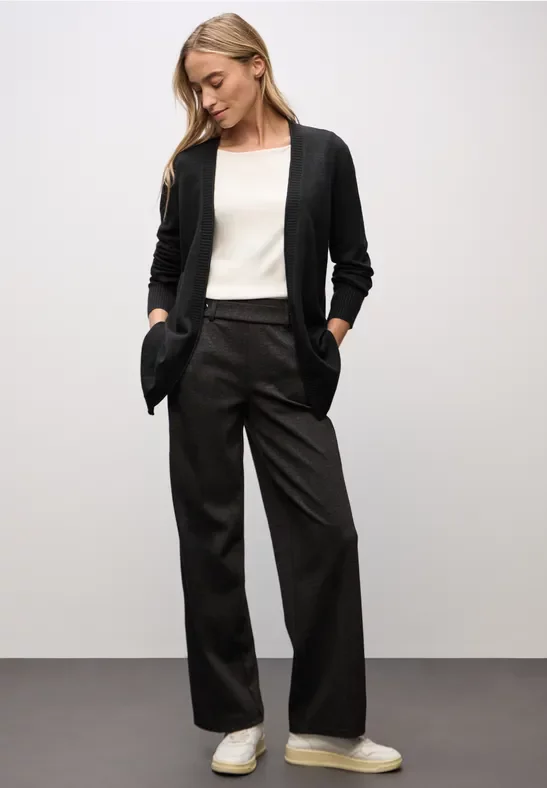 Cosy Cardigan mit Rollkante