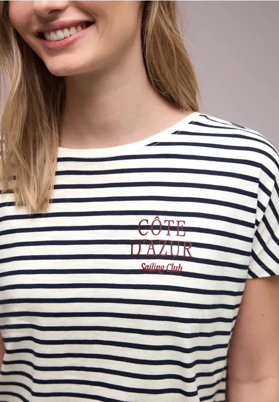 Dropped Shoulder Shirt mit Streifen