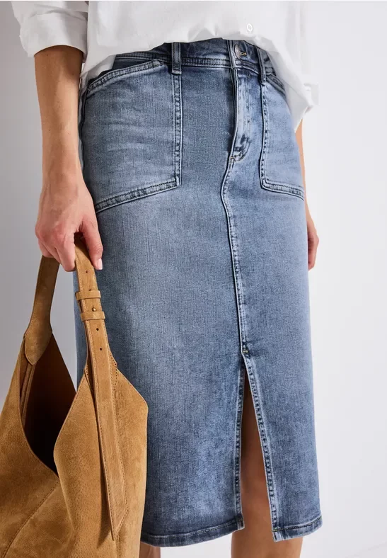 Midi Jeansrock