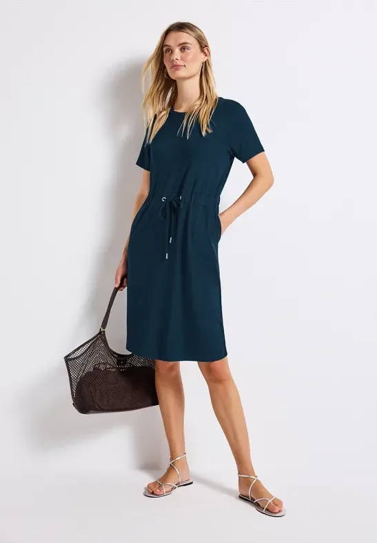 Jersey-Kleid mit Tunnelzug