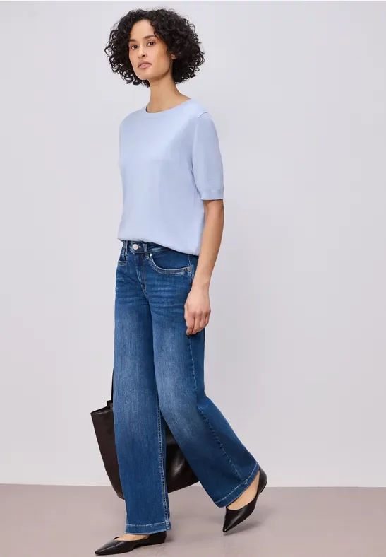 Kurzarm Pullover mit Rundhals