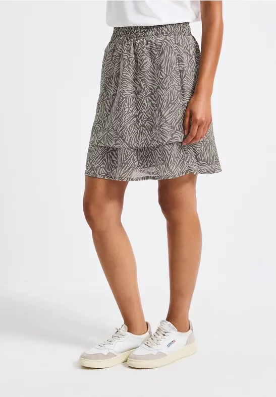 Gemusterter Chiffon-Rock