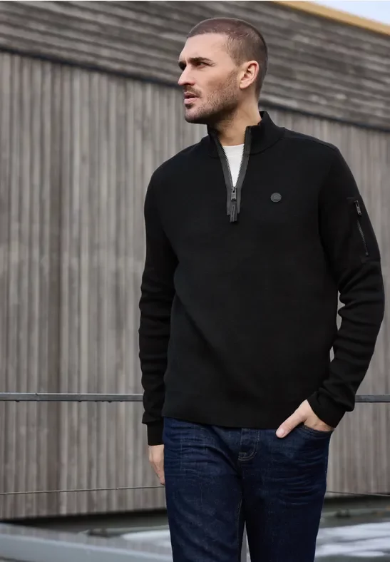 Pullover mit Troyerkragen