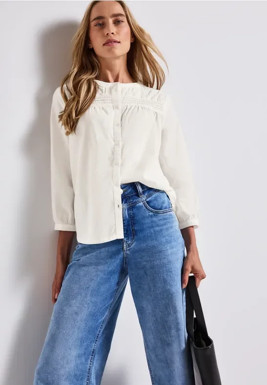 Baumwollbluse mit Details