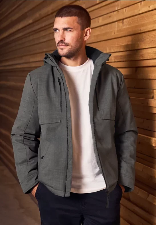 Jacke mit abnehmbarer Kapuze