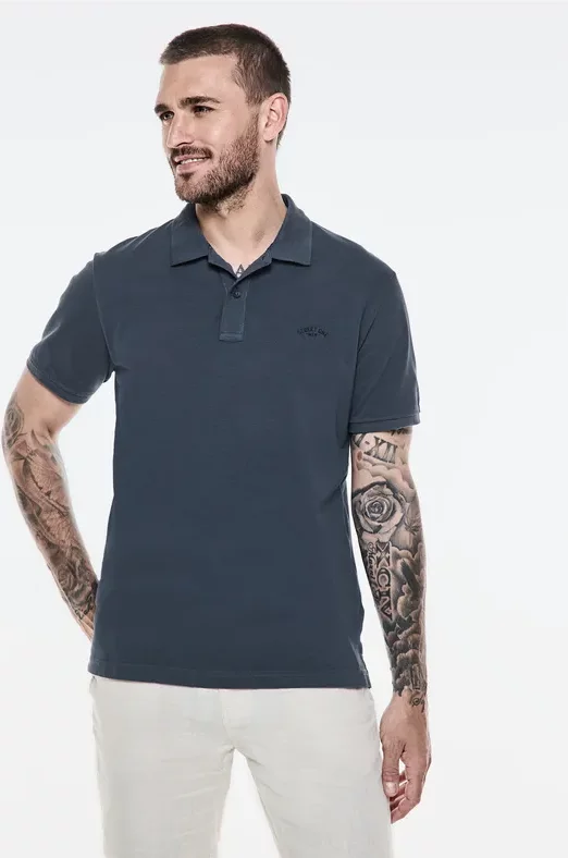 Washed-Look Poloshirt