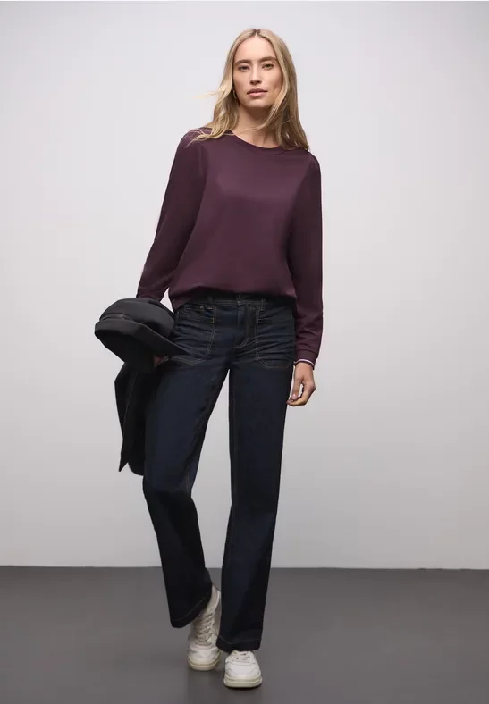 Softes Shirt mit Rippdetails