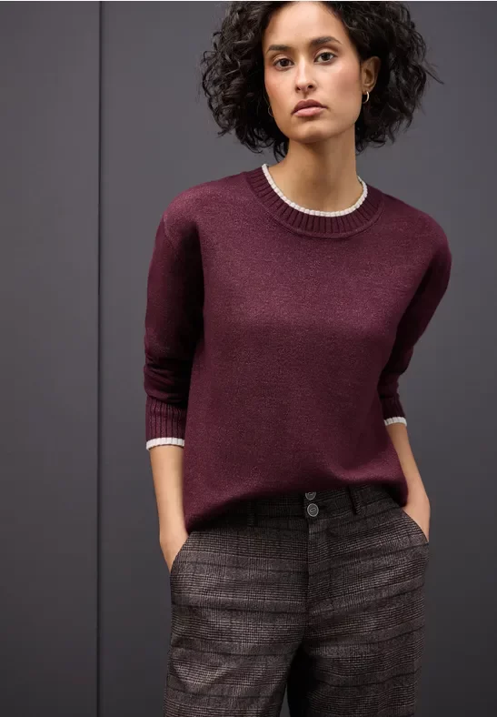 Pullover mit Kontrastdetails