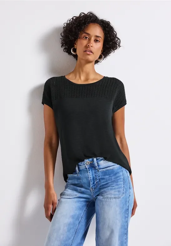 Shirt mit Spitzendetails