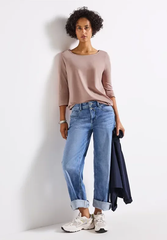 Thumbnail - Shirt mit U-Boot-Ausschnitt