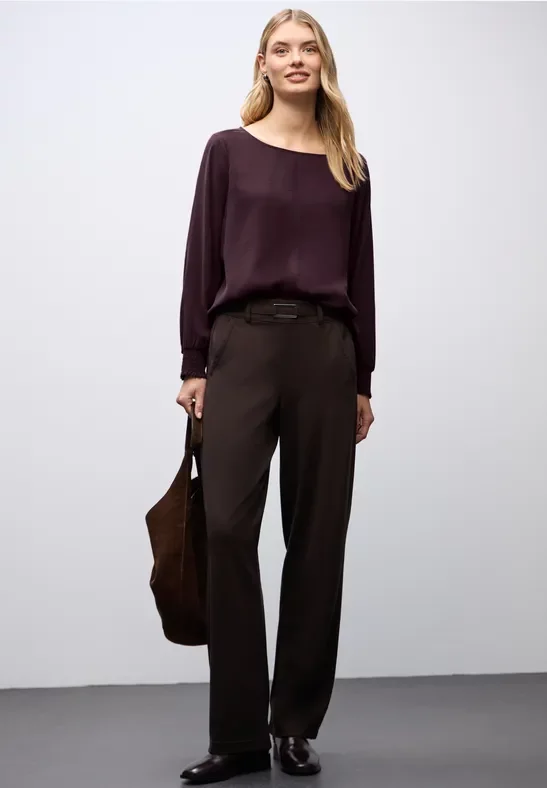 Bluse mit Smok-Bündchen