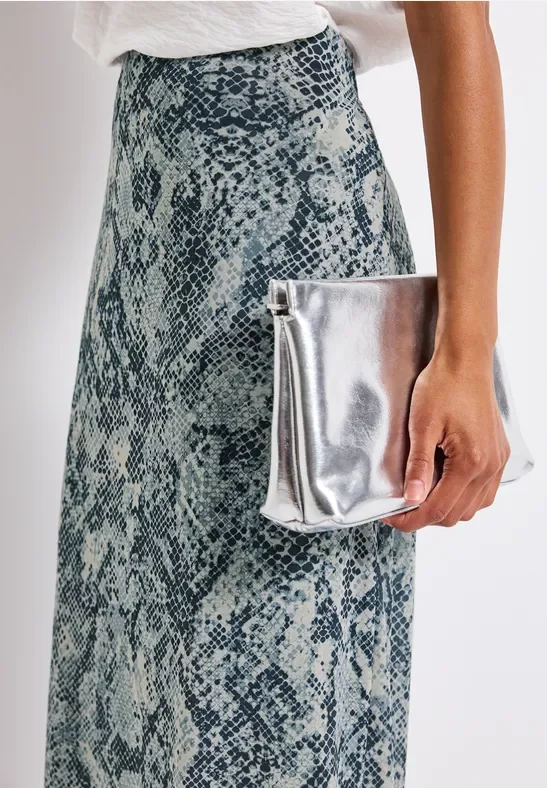 Mesh-Rock mit Snake Print