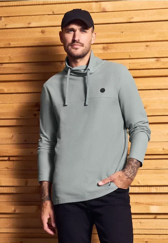 Funnelneck Strukturshirt