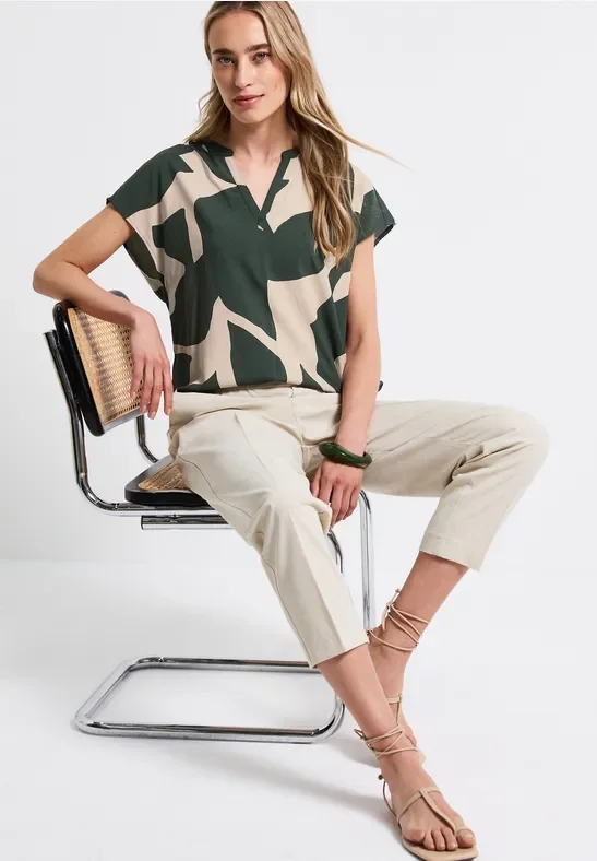 Gemustertes Blusenshirt