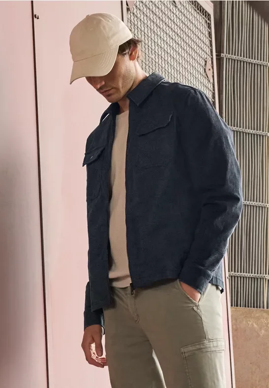 Overshirt im Washed-Look