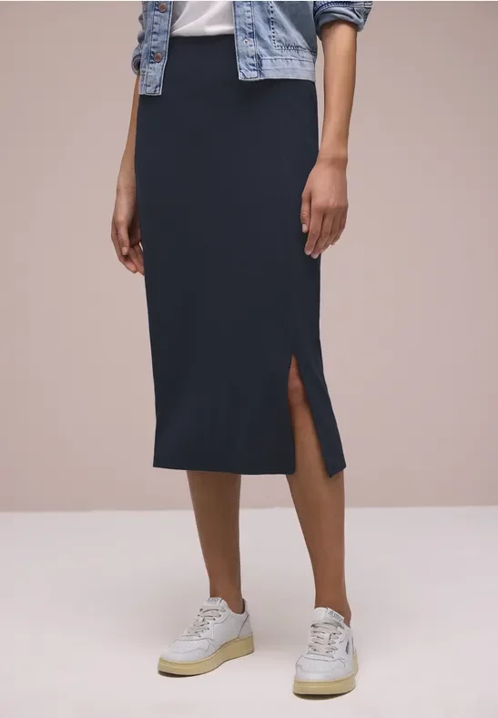 Street One Midi-Rock in Rippstruktur