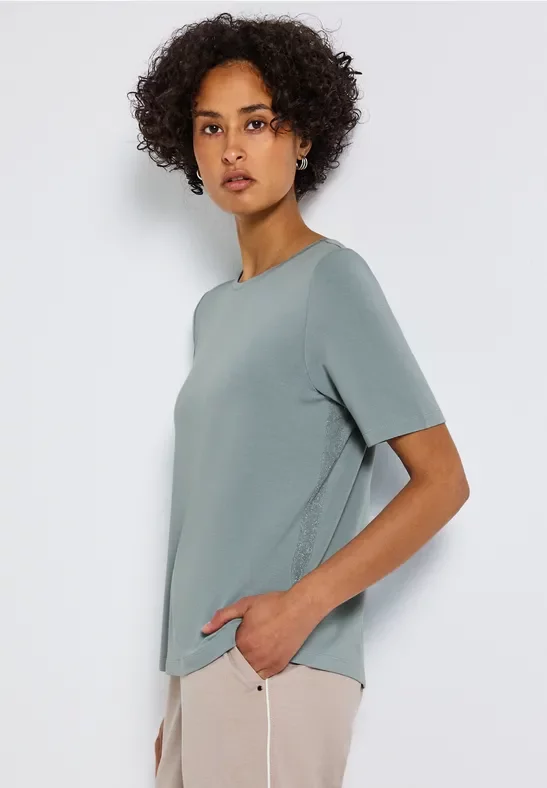 Shirt mit Glitzerstreifen