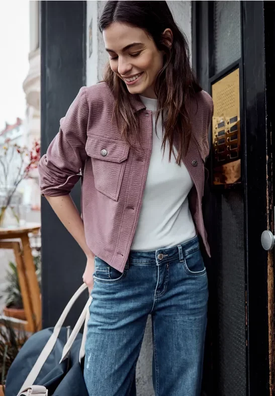 Overshirt in Unifarbe