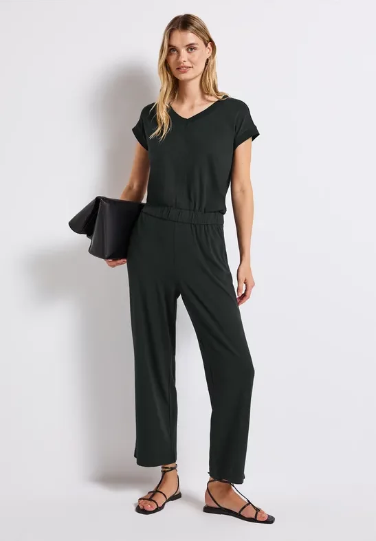 Jumpsuit in Unifarbe