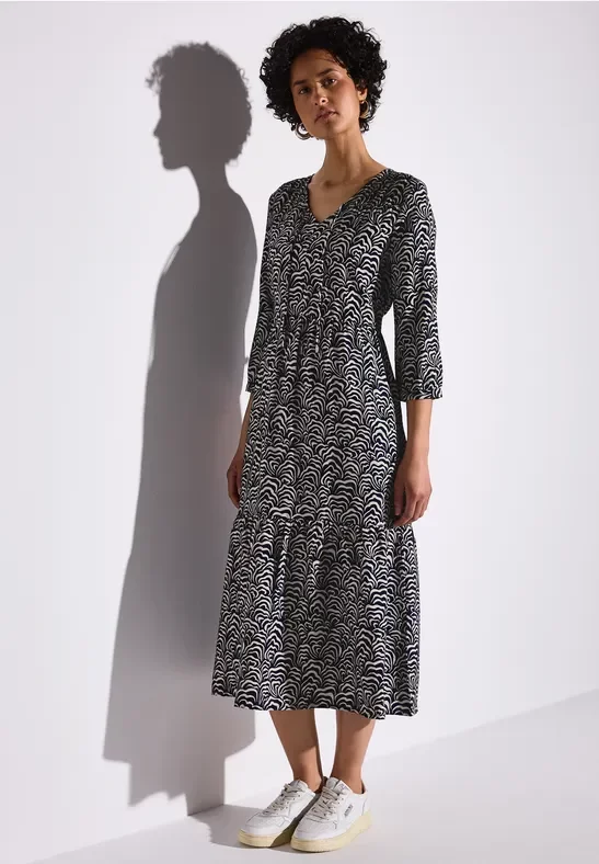 Tunika-Kleid mit Volants