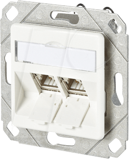 Thumbnail - BTR 130B11D21102 - CAT.6A modul 2 Port 180°M UPk reinweiß