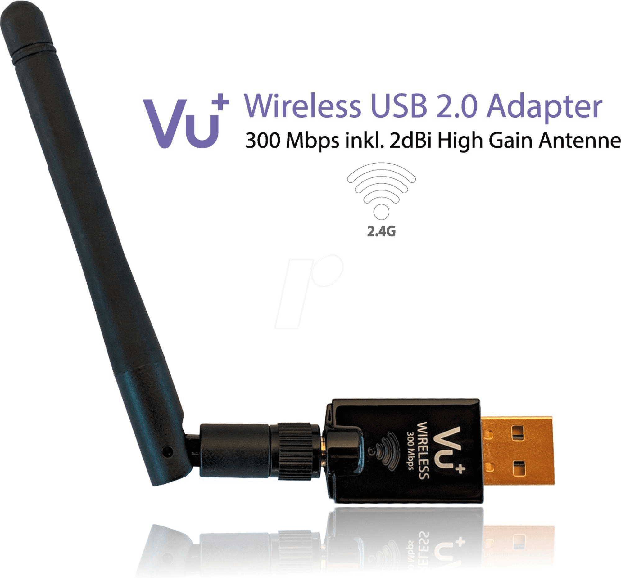 VU+ 13179 - WLAN USB-Stick mit 2dBi High Gain Antenne