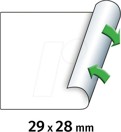 METO 30007371 - Preis-Etiketten, 29x28 mm, ablösbar, weiß, 3500 Stück