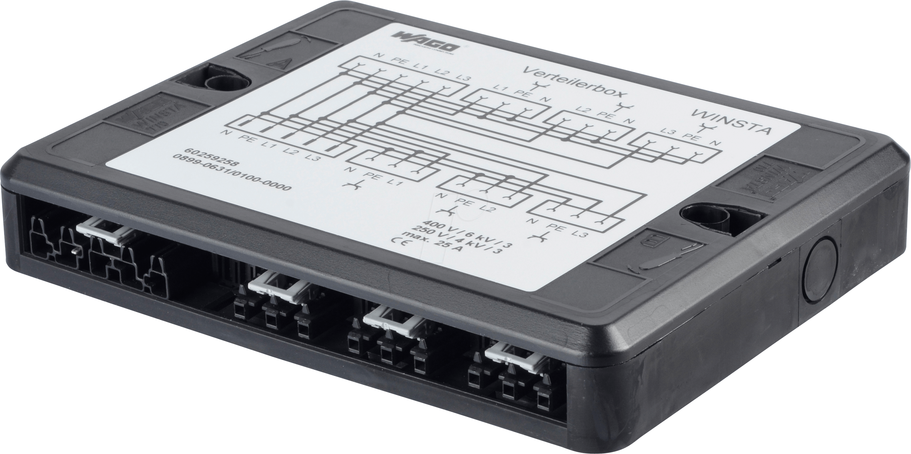 WAGO 899-631-100 - WINSTA® MIDI, Verteilerbox, Dreh- auf Wechselstrom (400 V / 230