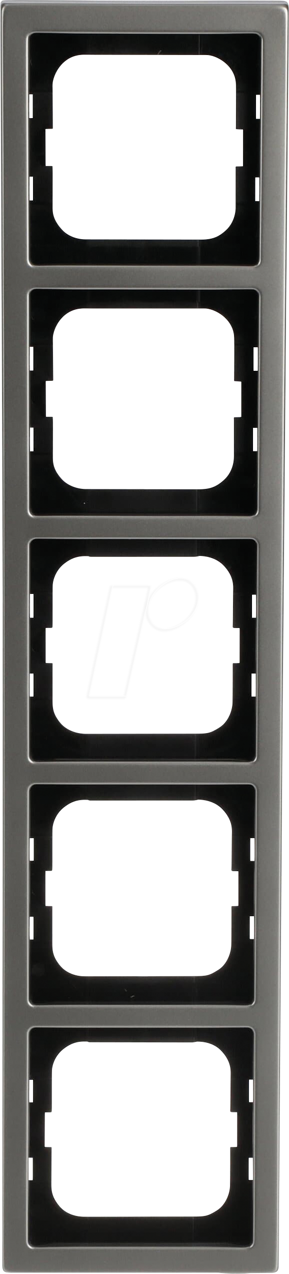 Thumbnail - BJ 1725-866K - Abdeckrahmen 5-fach edelstahl - pur edelstahl