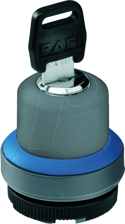 RAFI 40.60.61 - FS+ 22 - Schlüsseltaster - rund, sw, 2x40°