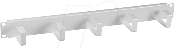 BOX 6999951 - Kabelführungspanel - 5 Bügel, lichtgrau, 1 HE
