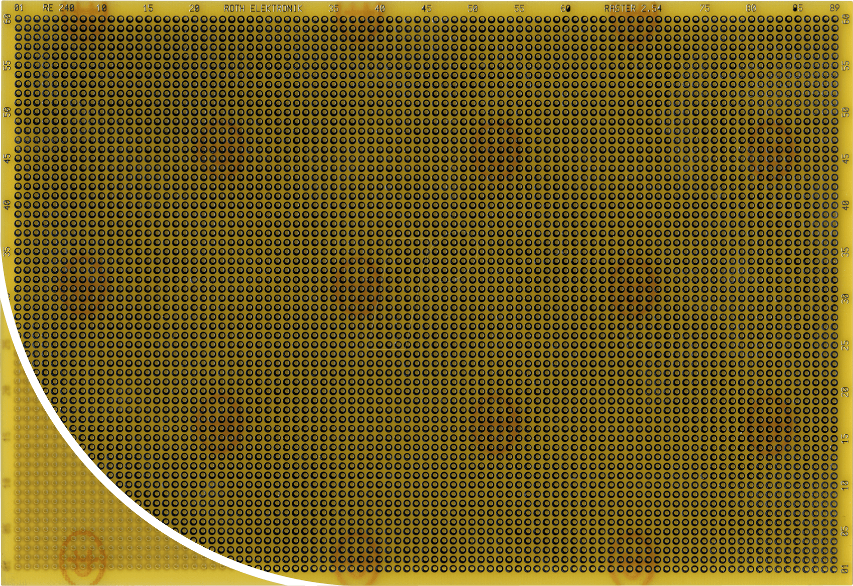 RE 240LF - Laborkarte FR4 RM 2,54 mm 160 x 233,40 mm