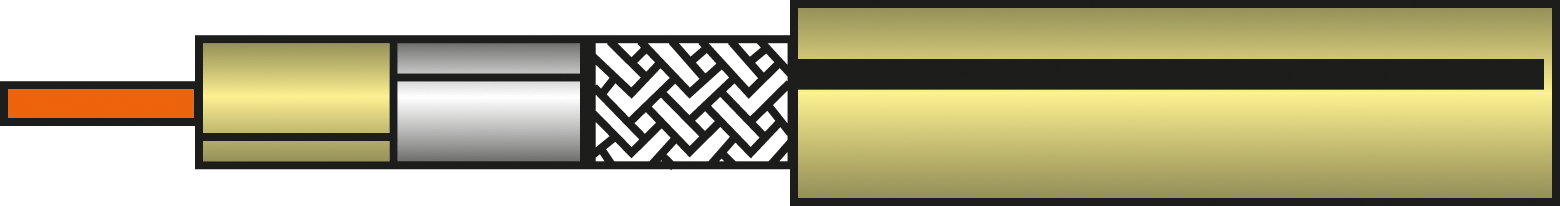 IK AC89-100 - Koaxialkabel, Klasse A, Ø 6,9 mm, 90 dB, 100 m