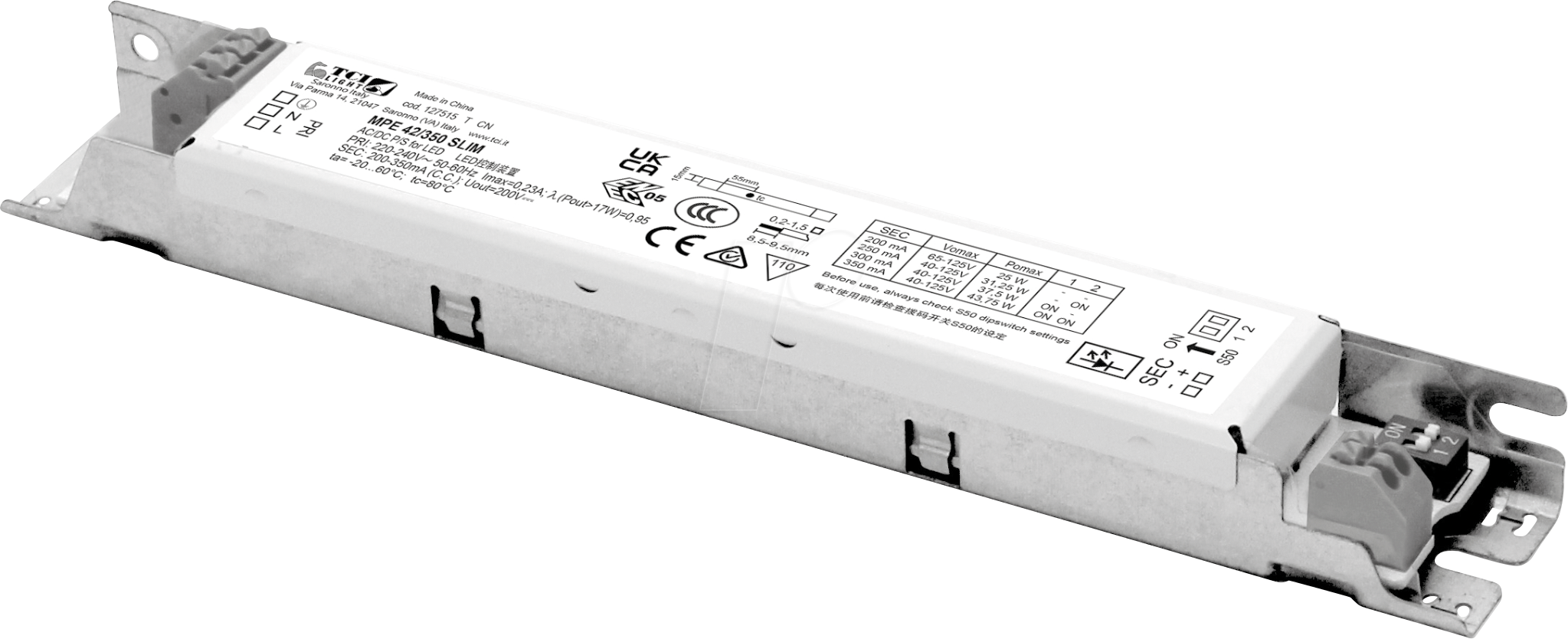 TCI 127516 - LED-Netzteil, 60 W, 200 - 350 mA