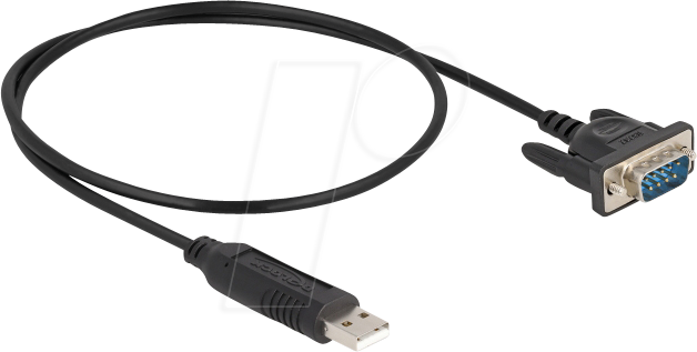 DELOCK 66461 - Adapterkabel USB 2.0 zu Seriell RS232 Stecker, FTDI, 0,50 m