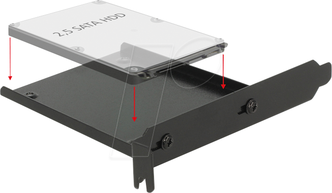 DELOCK 18212 - Einbaurahmen für 1 x 2.5'' HDD in den PC Slot