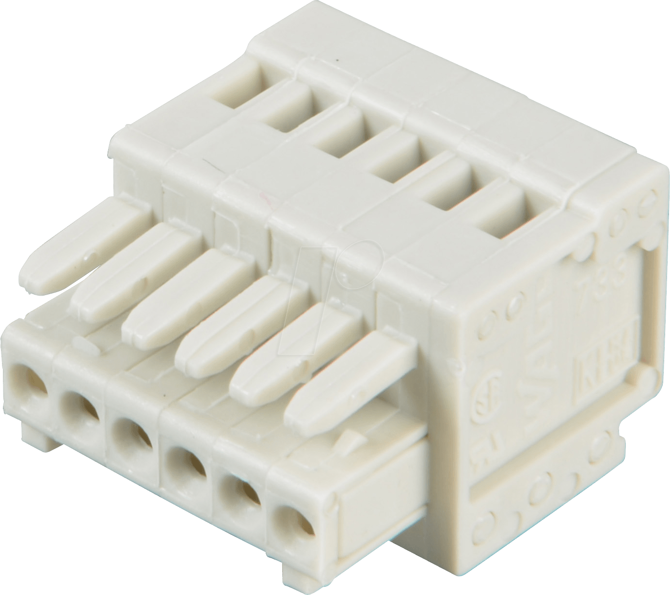 WAGO 733-106 - CAGE-CLAMP Federleiste, Micro, RM 2,5, 6-polig