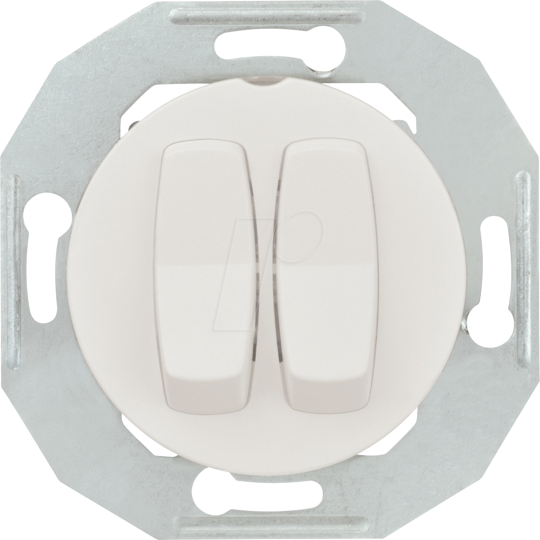 ELSO WDE011016 - Serienschalter mit Zentralplatte, weiß, UP, Renova