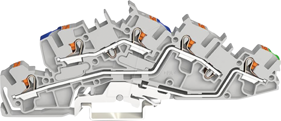 WAGO 2205-7646 - Installationsetagenklemme, 2,5 mm², N/L/PE, grau