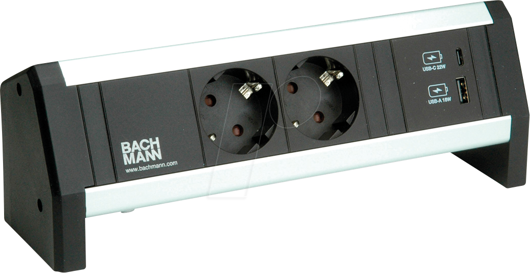 BACH 902.0811 - DESK 2xSchutzkontakt 1xUSB A&C, USB Charger 22W Charger, GST18