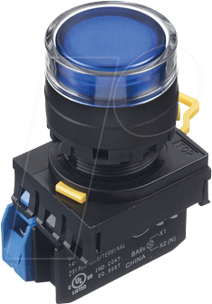 ID YW1LAF2E1QM3S - Beleuchteter Einbautaster YW, 22 mm , 1 NO, schwarz