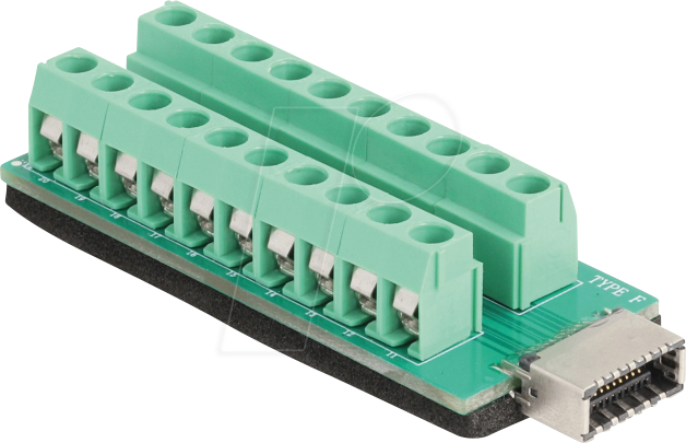 DELOCK 67189 - USB Typ-E Key A Buchse zu Terminalblock Adapter 20 Pin
