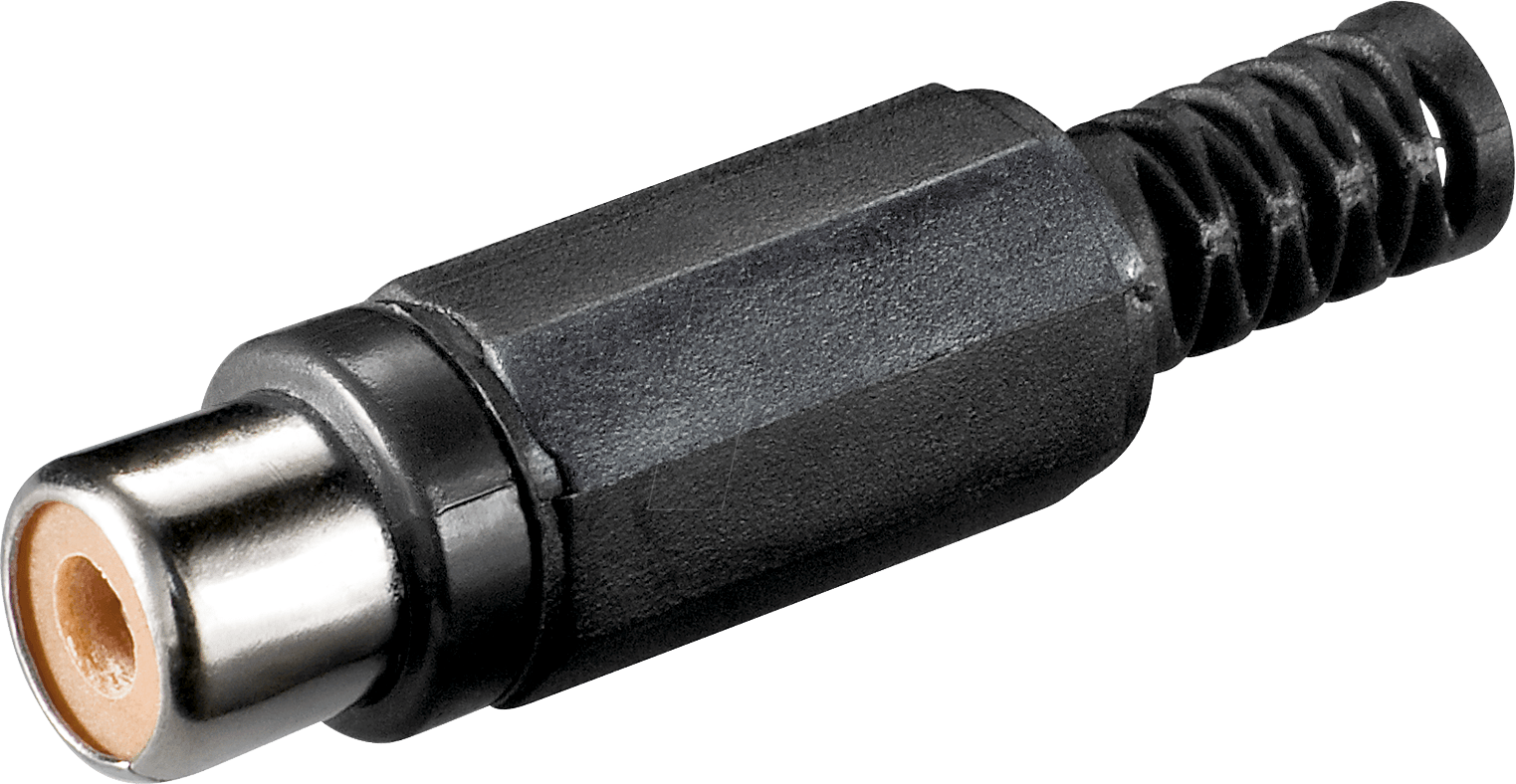 CKP SW - Cinchkupplung, Farbcodierung schwarz, 6-kant