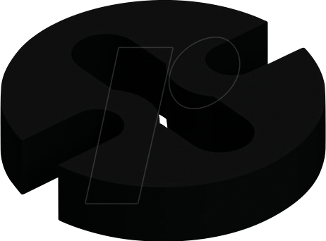 FIS MAH 401 - Abstandshalter für 3+5 mm LEDs, Ø 4,7 x 1,0 mm, PVC, schwarz