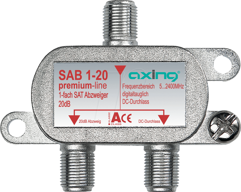 Thumbnail - SAB 1-20 - Abzweiger 5-2400 MHz, 1-fach, 20 - 23 dB