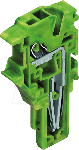 WAGO 2022-187 - 1-Leiter-Federleisten-Endmodul, 4 mm², grün-gelb